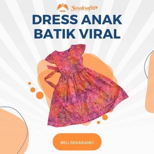 dress anak batik viral
